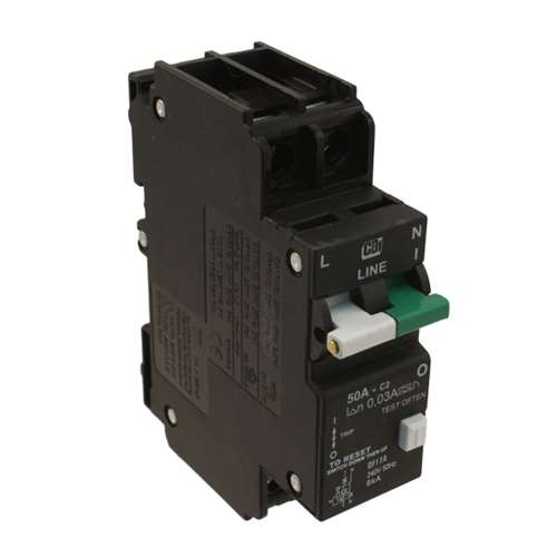 Circuit Breaker, GFI 22ma, UL 1053, 50A, UL 1077 (AE_C50A2P-GFI)