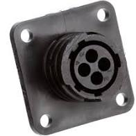 ( OS_206430-1 ) AMPHENOL CONN. Circular Connector, CPC Series 1, Panel Mount Receptacle, 4 Contacts, Thermoplastic Body