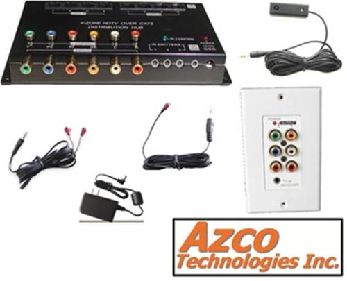 4 Zones HDTV over Cat5e Hub Kit . azco_AZBLN1247DW