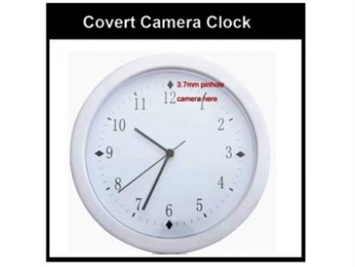 Clock - Pinhole Camera 420TVL, 3.7mm Lens (azco_AZCAMCLOCK-420)