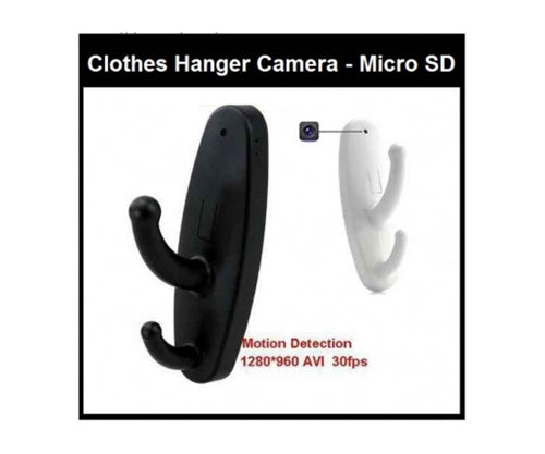 Coat Hook Camera for Micro SD Card - Black (azco_AZCAMPRV1-BK)