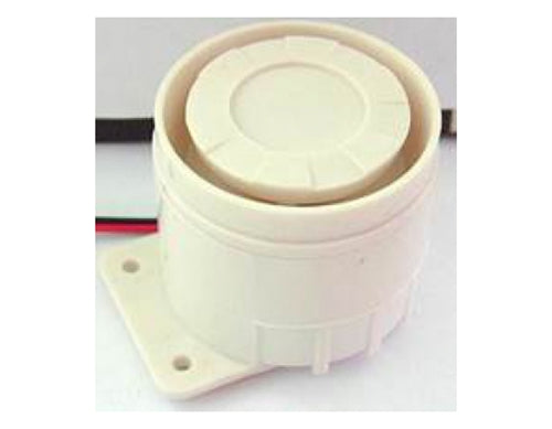 Piezo Siren 20W, 12vDC - White azco_AZS89-WH