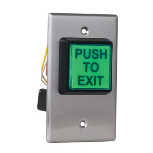 2"Square Illuminated Push/Exit Switch, with electronic timer, (CM-30EE)