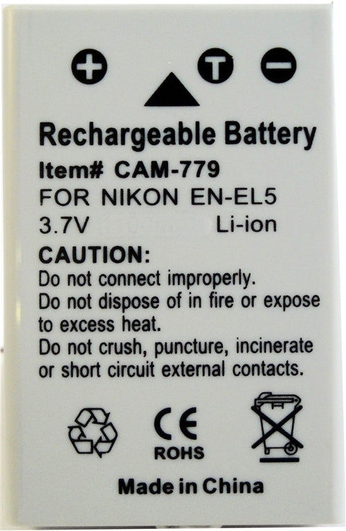 REPL. NIKON EN-EL5 3.7V 1100M LION (CAM-779)