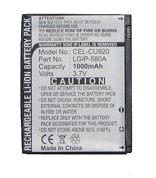 REPL. LG CU920 BATTERY (CEL-CU920)