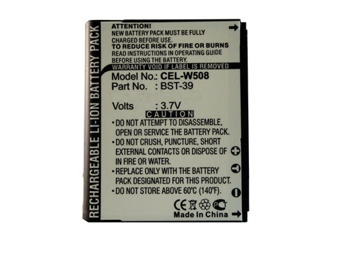 REPL. SONY/ERIC W508 BATTERY (CEL-W508)