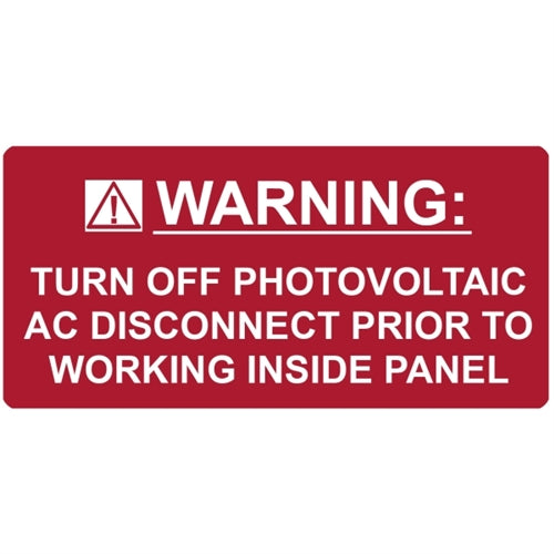 Pre-Printed Solar Label (596-00235)