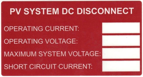Printable Solar Label (596-00241)