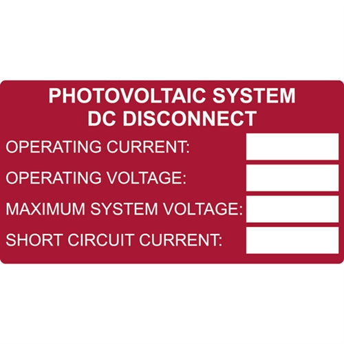 Printable Solar Label (596-00654)