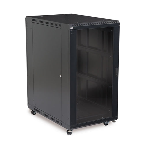 22U LINIER Server Cabinet - Glass/Vented Doors - 36" Depth (3100-3-001-22)