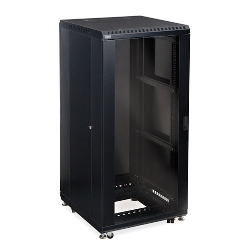 27U LINIER Server Cabinet - Glass/Vented Doors - 24" Depth (3100-3-024-27)