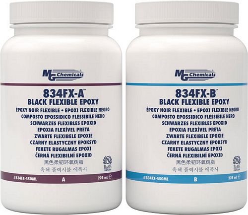 Black Flexible Epoxy Thermally Conductive  Flame Retardant Encapsulating and Potting Compound (mg_834FX-450ML)