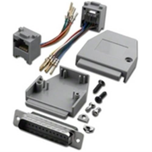 DB25/M TO 2 RJ45 8C GRAY HOOD (AD-25MT8X2-G)
