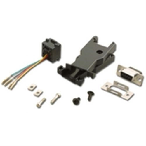 DB9/F TO RJ11 4C 2PCS HOOD BLACK (AD-9FT4-BK2)