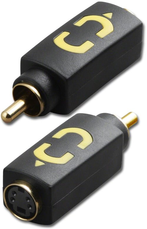 SVHS FEMALE TO RCA(COMPOSITE) MALE ADAPTOR (AD-SVHSF-RCA)