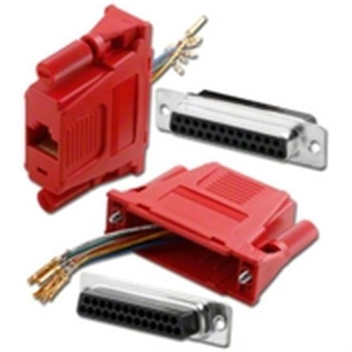 DB25/F TO RJ45 1PC MOD ADPT RED (ADM-25F8-RD)
