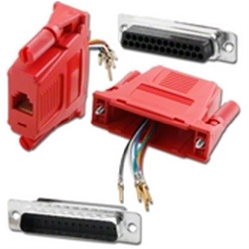 DB25/M TO RJ11 1PC MOD ADPT RED (ADM-25M6-RD)