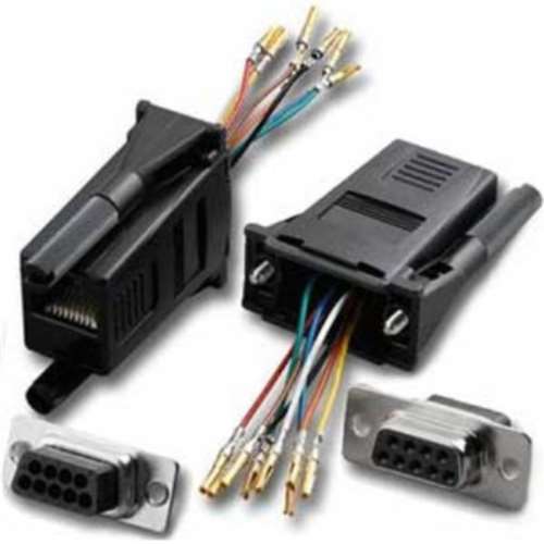 DB9/F TO RJ45 1PC MOD ADPT BLACK (ADM-9F8-BK)