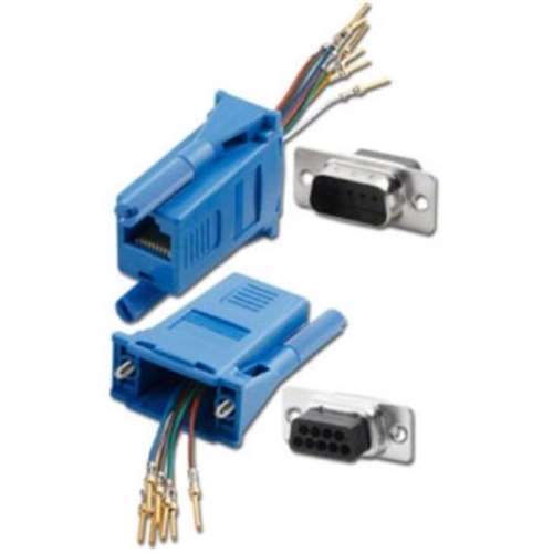 DB9/M TO RJ45 1PC MOD ADPT BLUE (ADM-9M8-BL)