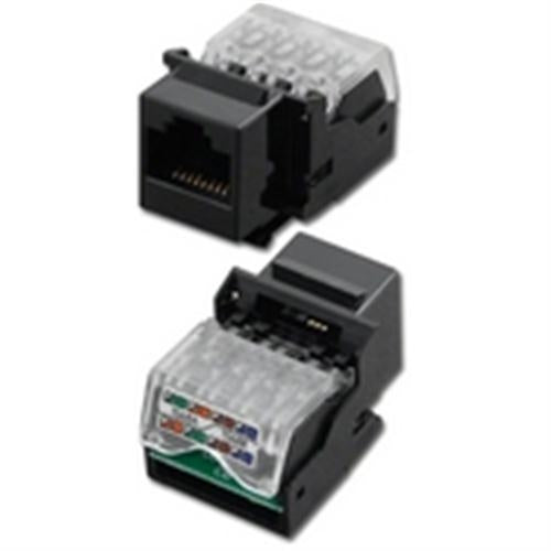 CAT6 CHNL BLACK TOOL-LESS RJ-45 JACK (DC-VC6-8-BK-TL)