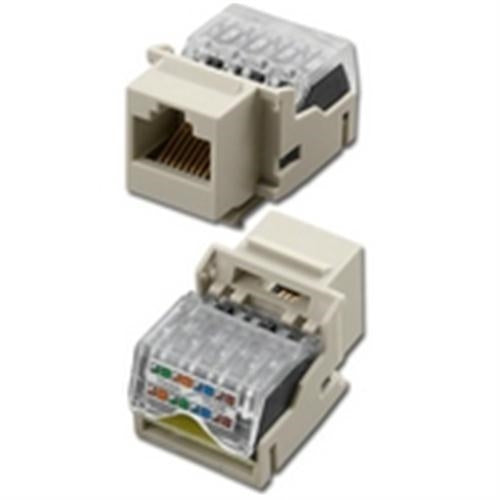 CAT6 CHNL IVORY TOOL-LESS RJ-45 JACK (DC-VC6-8-IV-TL)