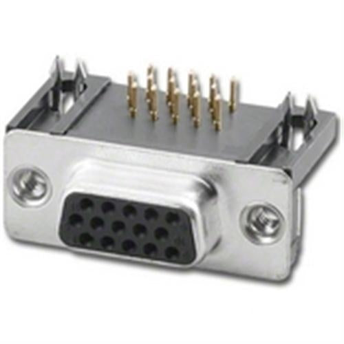 HiDen 15/F RtAngle Threaded PCBMt D-SUB (DHR-H15SR-D)