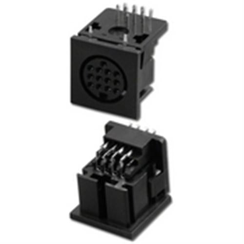 RIGHT ANGLE PCB MOUNT 13 PIN DIN SOCKET (DIN-5500-13S)