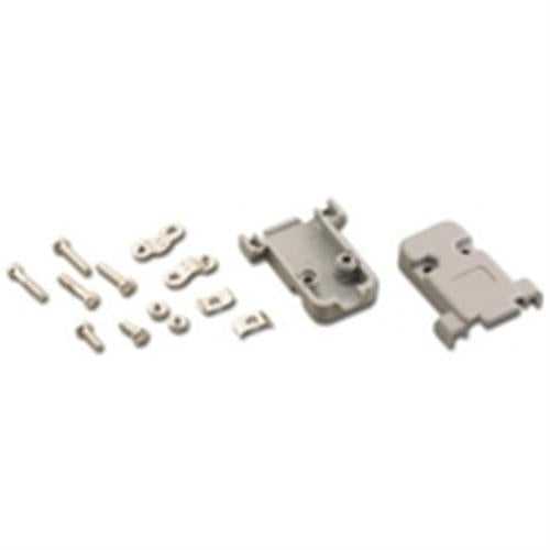 PLASTIC 9PIN D-SUB HOOD W/METAL CLAMP (DP-9C)