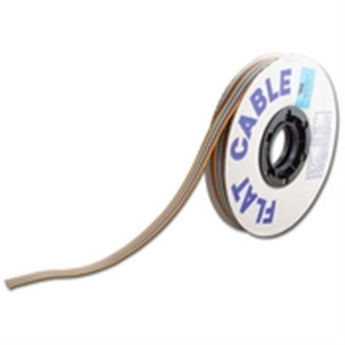 FLAT CBL 14C 1.27mm 28AWG RAINBOW 100ft (F28-A14RB)