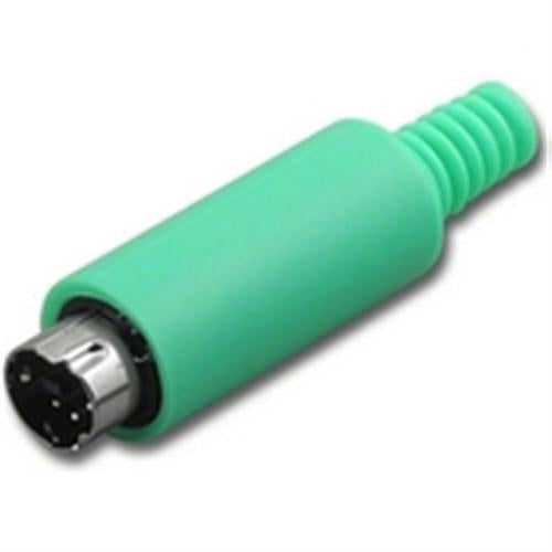 MINI DIN 6PIN MALE VIOLET SOLDER CUP (MD-6P-GN)