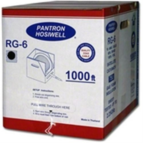 RG-6 BLACK 60%BRAID+FOIL 18AWG CCS SOLID (PCC-66800)
