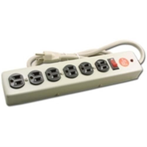 PWR STRIP ENAMEL METAL 6 OUTLET (PS-PSPM-6P)