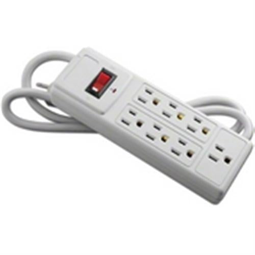 PWR STRIP 7 PORT W/SURGE PROT DUAL ROW 4FT (PS-PSPP-7PD)