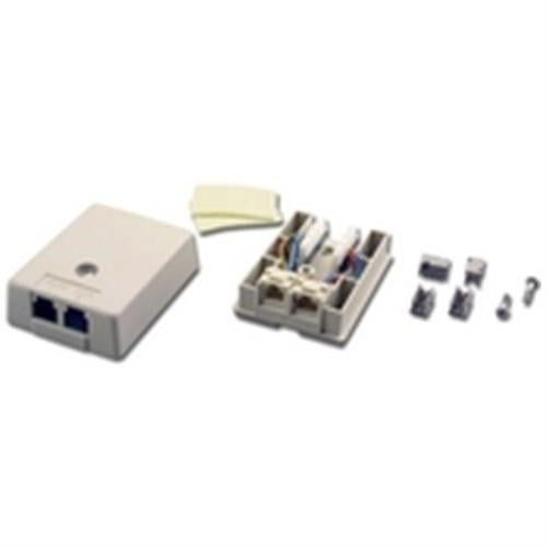 VOICE & DATA DUAL PORT MOUNTING BLOCK (PT-1104B-68K-UL)