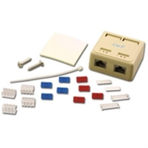 CAT6 CHNL DUAL PORT MT. BLOCK IVORY (PT-1164-8-IV)