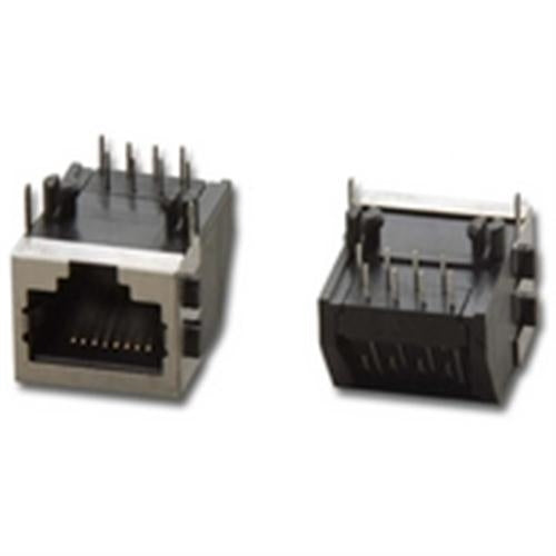 SHIELDED PCB MOUNT MOD JACK 8P8C RIGHT (PTS-J250-8CS-50UL)