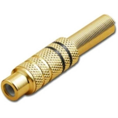 "RCA Jack Gold W/Spring Relief, OD: 6mm" (RCA-6112)