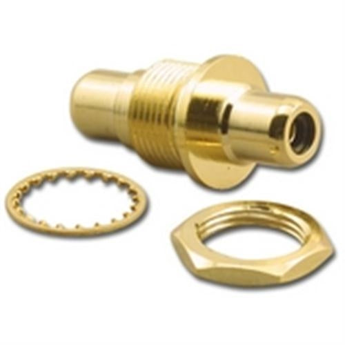 J-J BULKHEAD FEEDTHRU GOLD W/ BLACK (RCA-6192GBK)