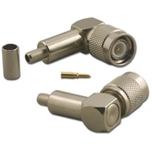 FOR RG-58/U 3-PIECE Rt ANGEL CRIMP PLUG (TNC-7442)