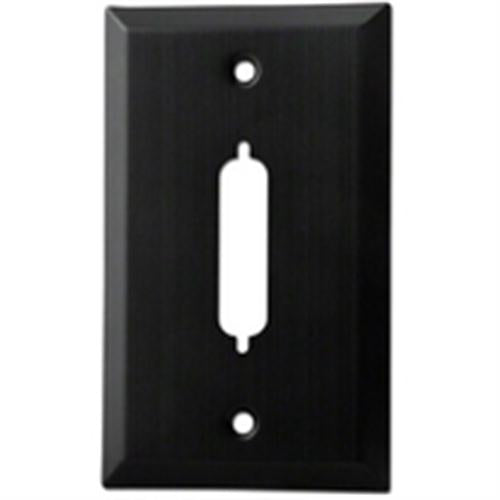 DB25 SINGLE HOLE AL BK ANODIZE WALL PLATE (WP-25-1HA)