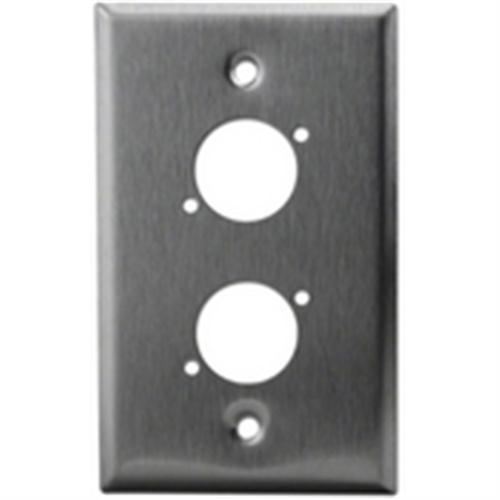Stainless Wall Plate XLR Dual Port Single Gang (WP-X-2)