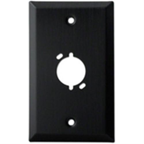 AL BK ANODIZE XLR UNIVERSAL SINGLE PORT WALL PLATE (WP-XU-1A)