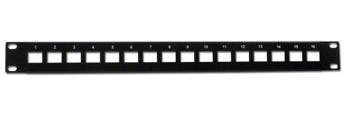 PANEL PLATE FOR KEYSTONE 16 PORT 1.75" (WRP-M-16_1U)