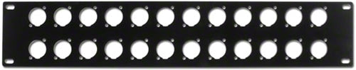 19" 24 port XLR Rack Plate Unloaded (WRP-X-24)