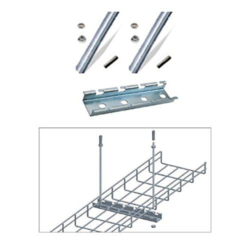CABLE TRAY 12" CEILING HANGING BAR KIT W/RODS, ZINC (questm_CT0013-12-03)