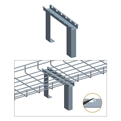 CABLE TRAY 8" CABINET TOP STAND, ZINC (questm_CT0017-08-03)