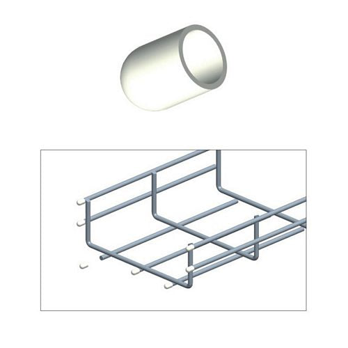 CABLE TRAY RUBBER END CAP, WHITE, 50PK (questm_CT0037-08)