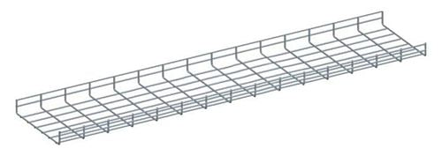 5FT WIRE MESH CABLE TRAY, 12"W x 2"H, ZINC (questm_CT0512-03)