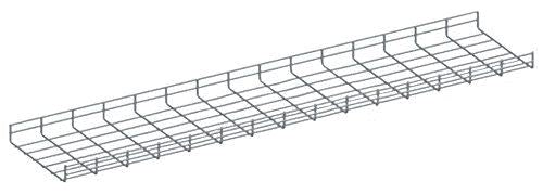 10FT WIRE MESH CABLE TRAY, 4"W x 2"H, ZINC (questm_CT1004-03)