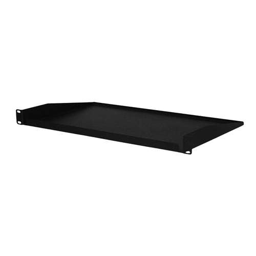 19" SINGLE-SIDED NON-VENTED SHELF, 1U, 12"D, BLACK (questm_ES0319-0112)